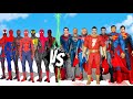 Team spiderman vs team superman  superheroes battle