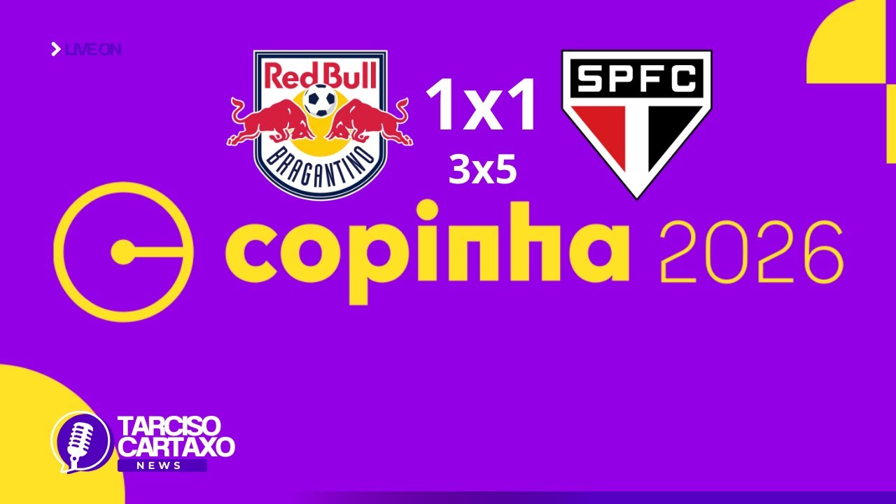Disputa de pênaltis na copinha RB Bragantino 3x5 São Paulo ( imagens Caze TV ) 