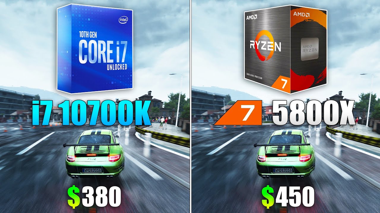 Ryzen 7 5800X vs Core i7 10700K - Test in 10 Games - YouTube