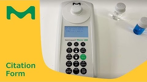 Move up to Precision with our Spectroquant® Move System: Citation Form