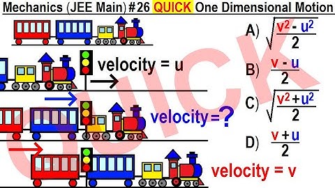 JEE Main Physics Mechanics #26 (QUICK!) One Dimensional Motion