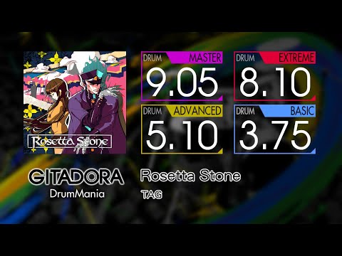 【GITADORA】 Rosetta Stone (MASTER ~ BASIC) Drum