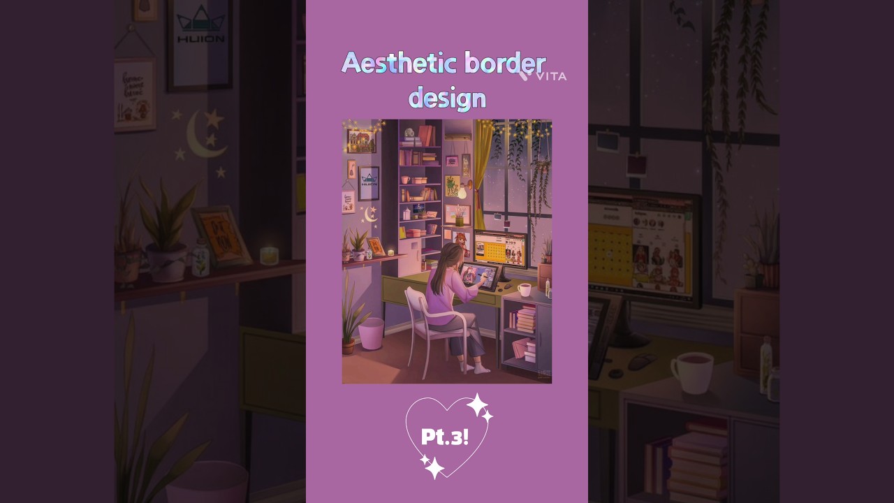 Aesthetic border design! 💜🤌 #aesthetic #borderdesign #trending #music #artist
