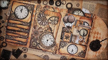 My White Cat Journal, FOLIO FLIP THROUGH, Timeless Age, Junk Journal, Steampunk, Paper, Crafting