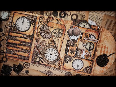 My White Cat Journal, FOLIO FLIP THROUGH, Timeless Age, Junk Journal, Steampunk, Paper, Crafting
