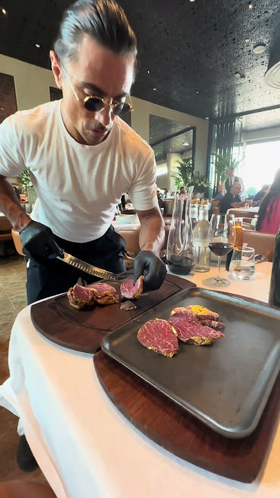 THE MOST EXPENSIVE STEAK WRAPPED IN GOLD 'SALT BAE' PART 3  #saltbae #nusret #restaurant  #shorts