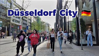 4k Düsseldorf City Germany Walk in Tour 2024  Ultra HD 60fps Video