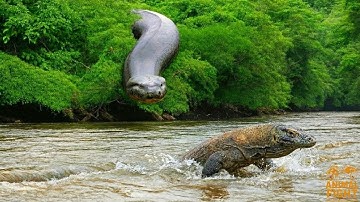Komodo Dragon Ambushed by Giant Python: Wild Survival Battle | Ultimate Animal Wars