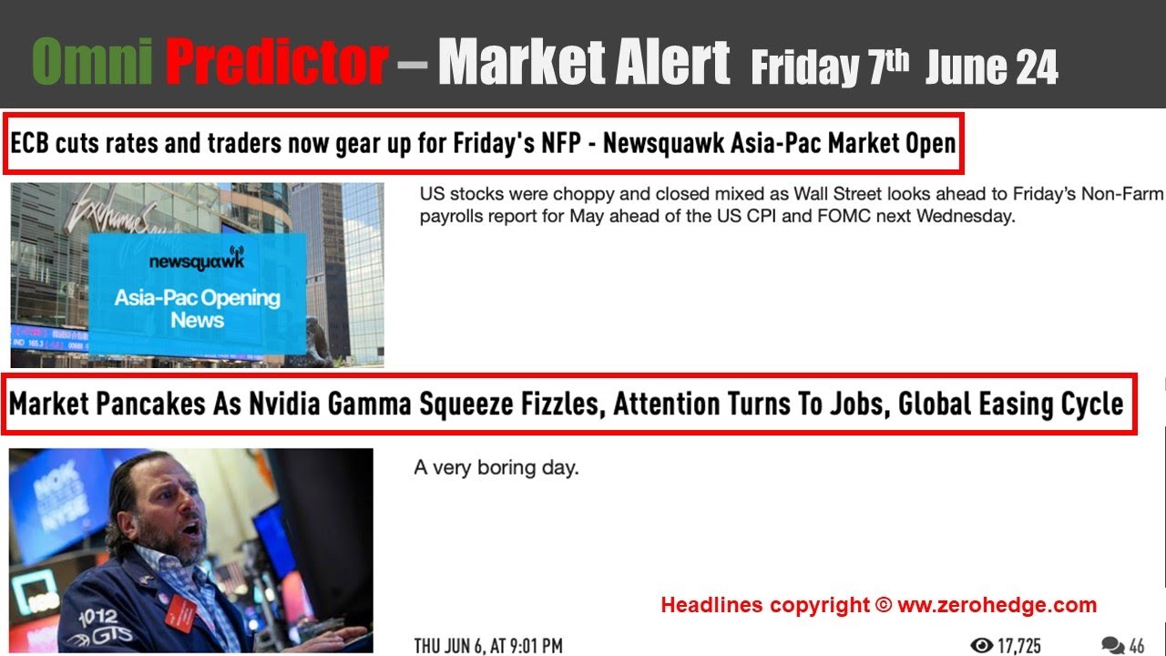 Market Alert Friday 7th June 24 - From ECB to NFP - Markets Waiting For ...