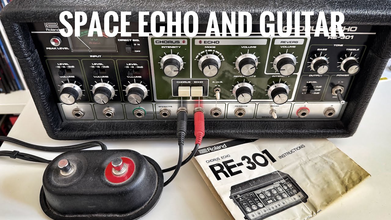 1978 Roland Space Echo RE-301 in depth Soundcheck with guitar