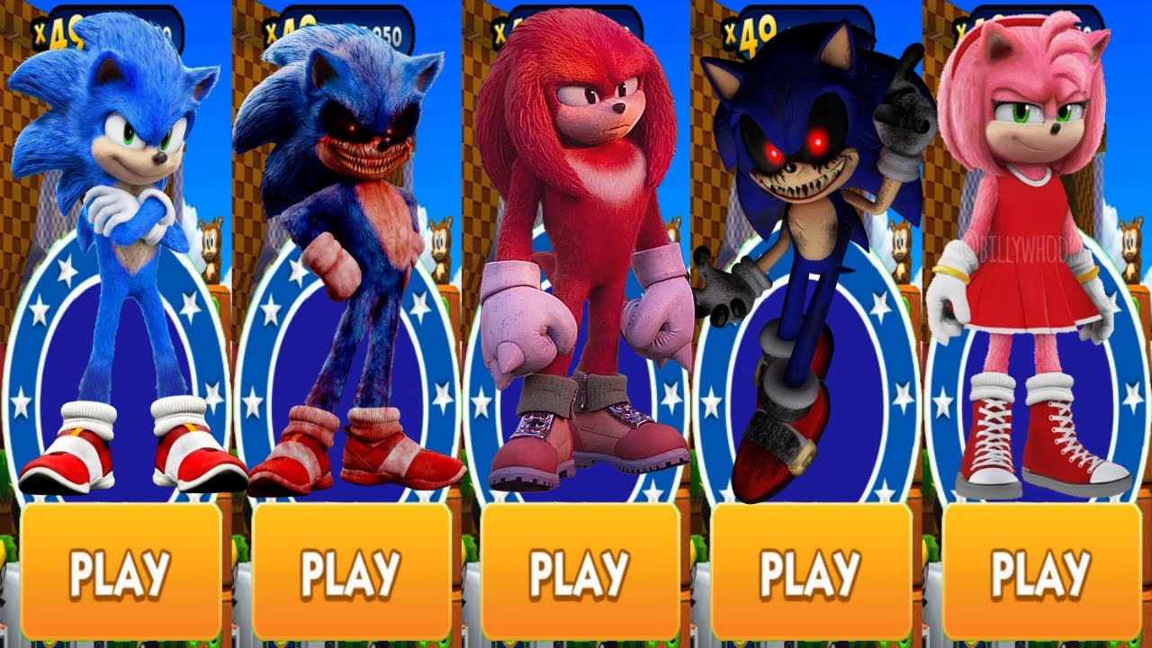 Sonic Dash - Sonic.EXE vs All Movie Sonic Characters Unlocked defeat ...