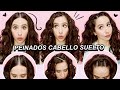 3 PEINADOS PARA LLEVAR EL CABELLO SUELTO 💕