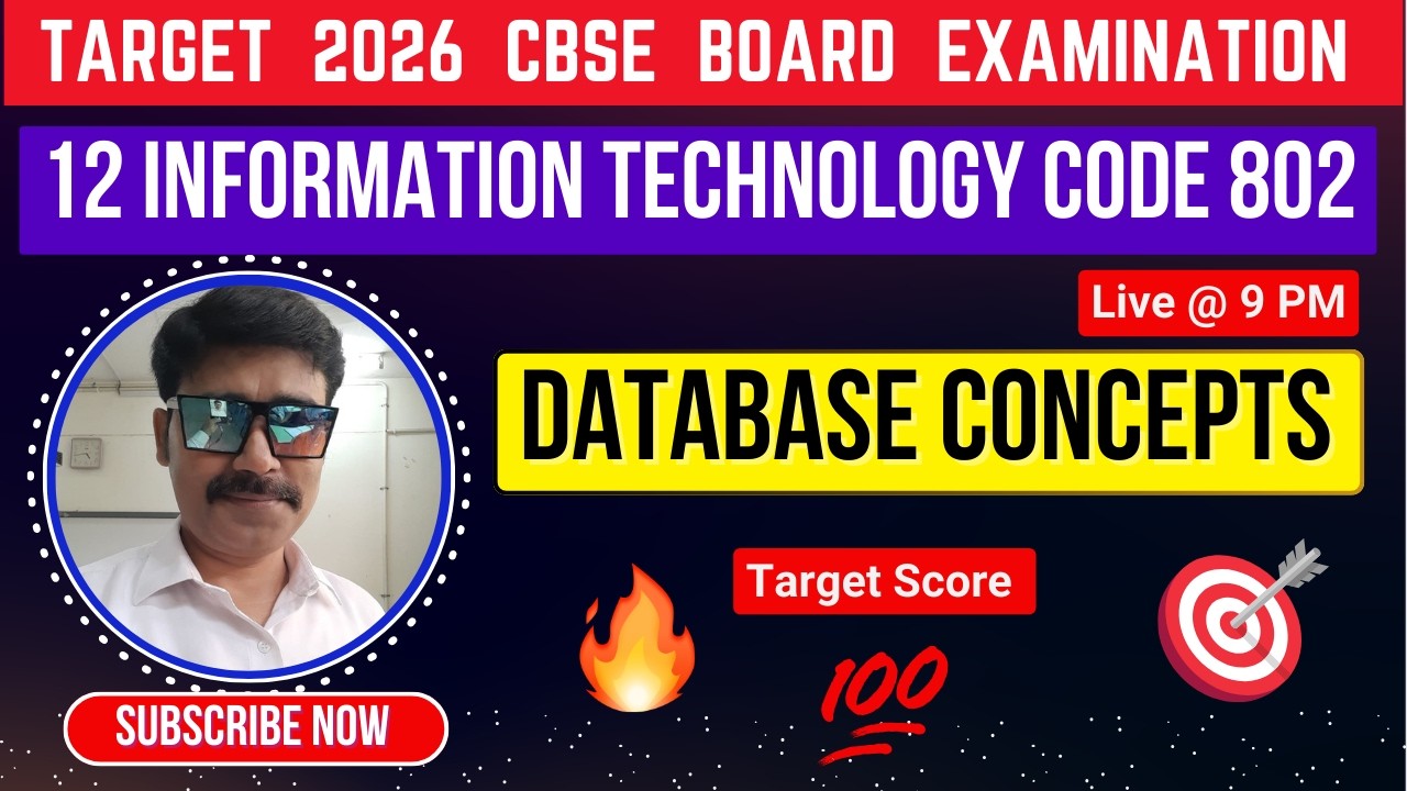 12 Information Technology (Code 803) | Live @ 9 pm | Target CBSE Board ...