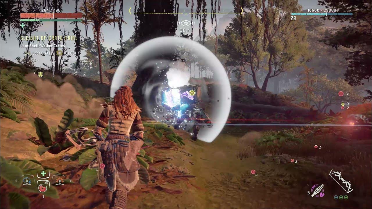 Horizon Zero Dawn Sleight Of Crate Trial Horizon Zero Dawn quick way to do Sleight of Crate trial - YouTube