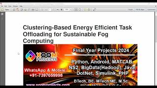 Clustering Based Energy Efficient Task Offloading for Sustainable Fog Computing