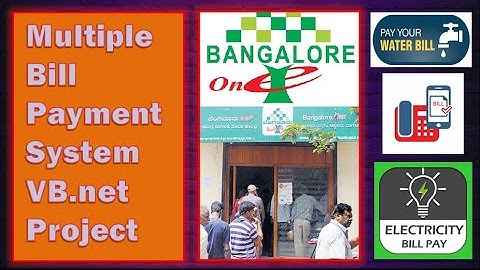 VB net Project   Multiple Bill Water, Mobile, Electricity Payment System   Visual Basic Project Demo