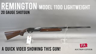 1091 Remington model 1100 Lightweight 20 Gauge Shotgun - A Quick Video in our Photo Booth
