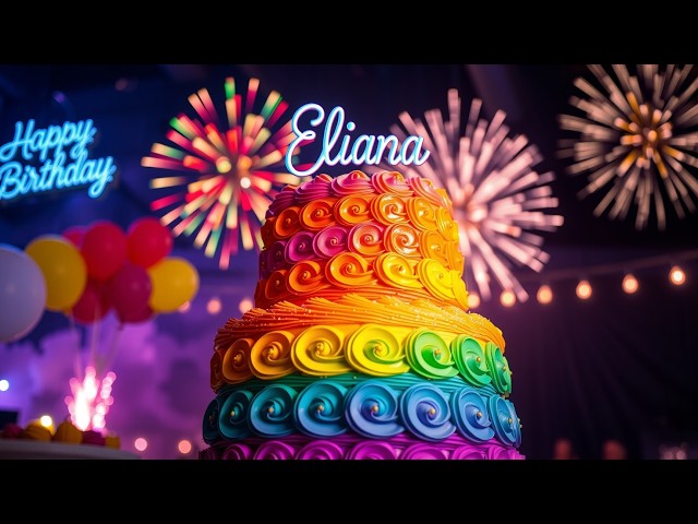 Zum Geburtstag viel Glück – Kinder-Version für Eliana 🎉 – Version 1