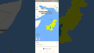 Pakistan ?? vs Israel ?? size comparison (2023) shorts geography pakistan israel viral