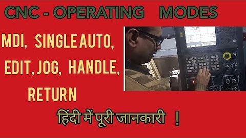 | CNC - OPERATING MODES | | Full detail | |  Practical on machine |