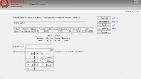 BOSS Teller System Demo Screencast