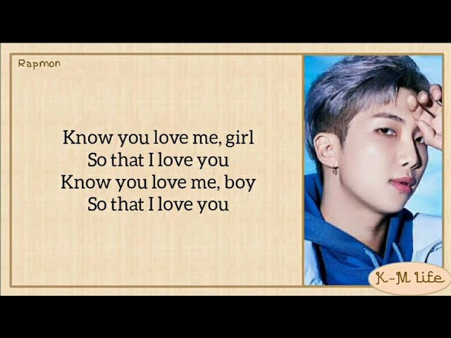 BTS - Jungkook u0026 Rapmon 'I Know' (알아요) [Easy Lyrics] class=