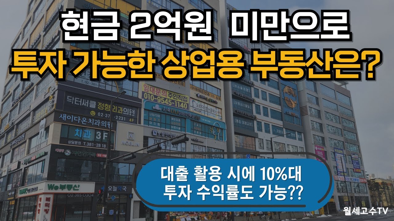 현금 2억 미만으로 투자 가능한 상업용 부동산은? 