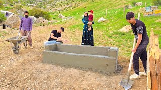 "Building a Sheep Water Trough: Milad and Qadir Take Charge | Family Project" screenshot 2