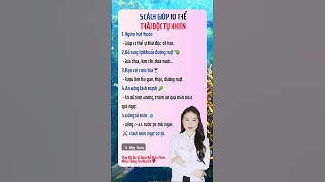 5 Cách Giúp Cơ Thể Thải Độc Tự Nhiên! |DrDiệpDung #thaidoc #shorts