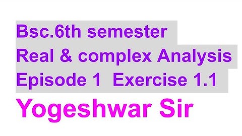 Episode 1 Jacobian Exercise 1.1 Real and complex analysis #jacobian #yogeshwarsir