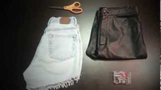 Simple DIY Leather Shorts
