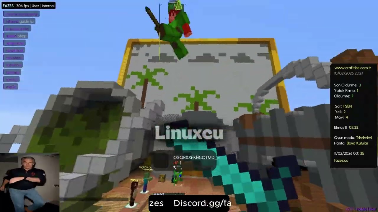 CRAFTRISE ÜCRETSİZ HİLE 2025 - CRAFTRISE HİLE (KILLAURA, FLY, SPEED, SCAFFOLD, REACH, VELOCİTY,)