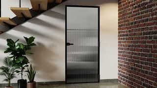 Galakor - Drzwi Seria Slim Loft Nero Aluminium