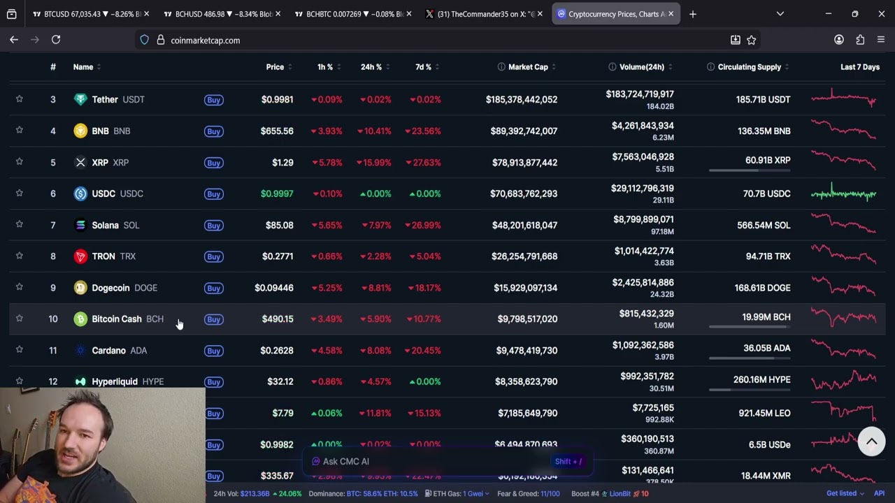 Bitcoin Cash BCH CRASH Below 500 Dollars?!?!?!?! BUY THE DIP!!!!!