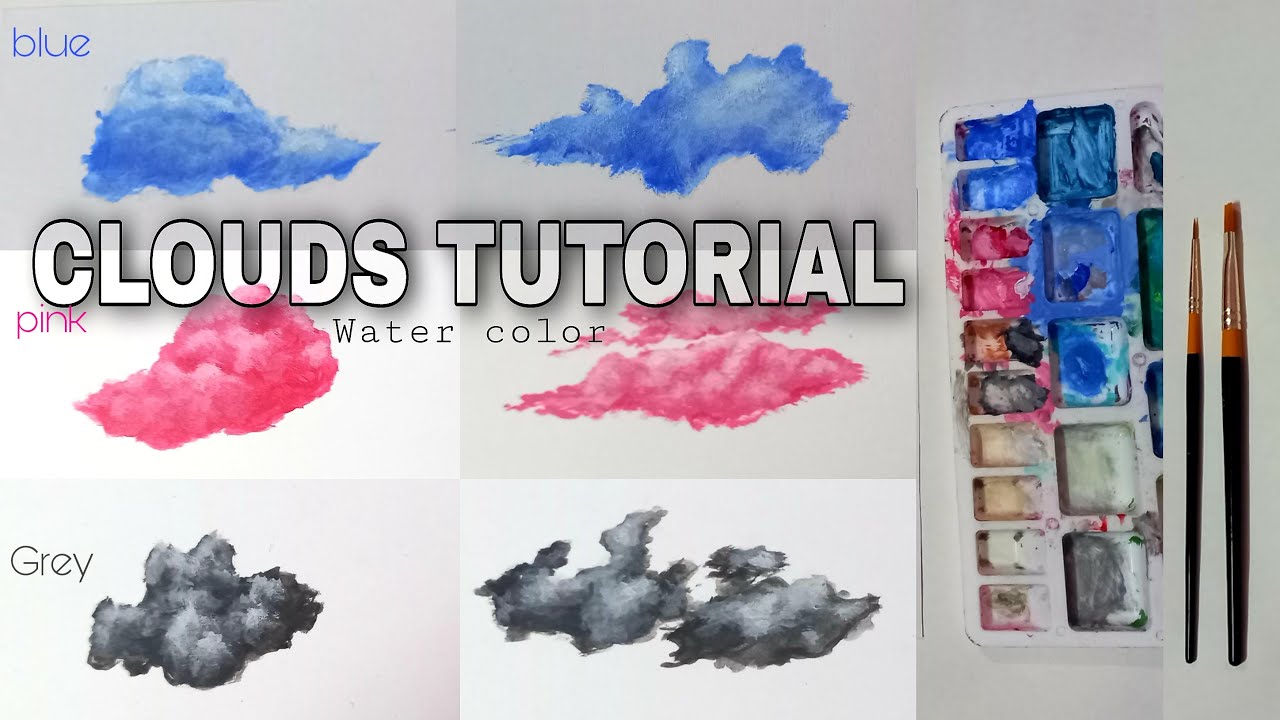 Learn How To Paint Realistic Clouds #9 || Step by Step Tutorial ...