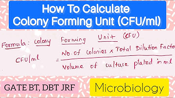 CFU | How to Calculate Colony Forming Units (CFU/ml) | Microbiology @biotechnotebook