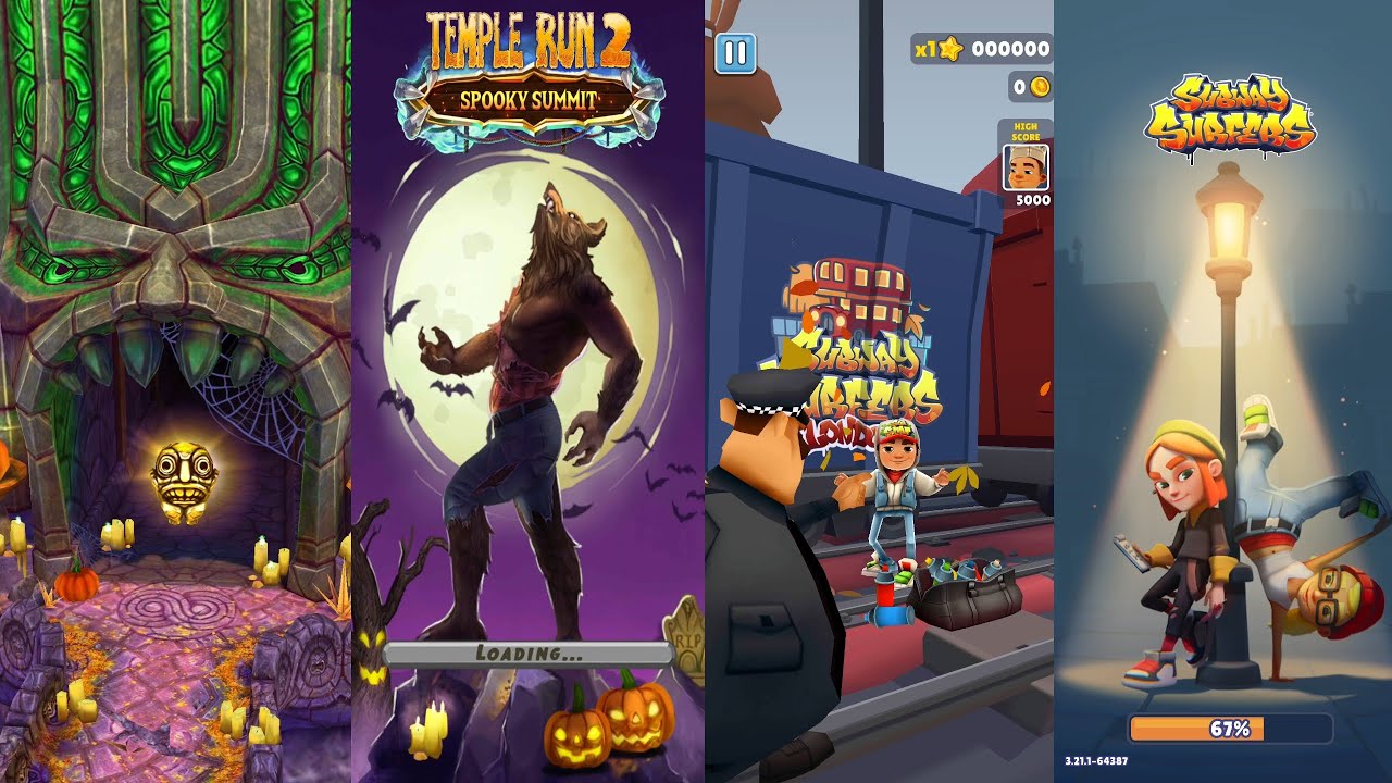 🔥 Temple Run 2 Sky Summit VS Subway Surfers Hawaii Android iPad iOS ...
