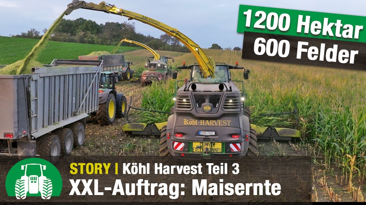 Köhl Harvest Teil 1/3 | John Deere Feldhäcksler 9900 | V12 | Lohnunternehmen | D.O.B. Landtechnik