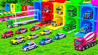 TRANSPORTING POLICE CARS, FIRE TRUCKS & AMBULANCE WITH GIANT TOW TRUCKS! Farming Simulator 22 screenshot 3