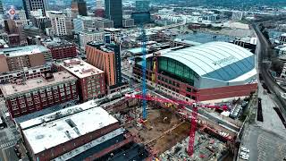 [8K] Downtown Indy Projects - Gainbridge Fieldhouse - Ritz-Carlton & Signa Hotels - NCAA Final Four