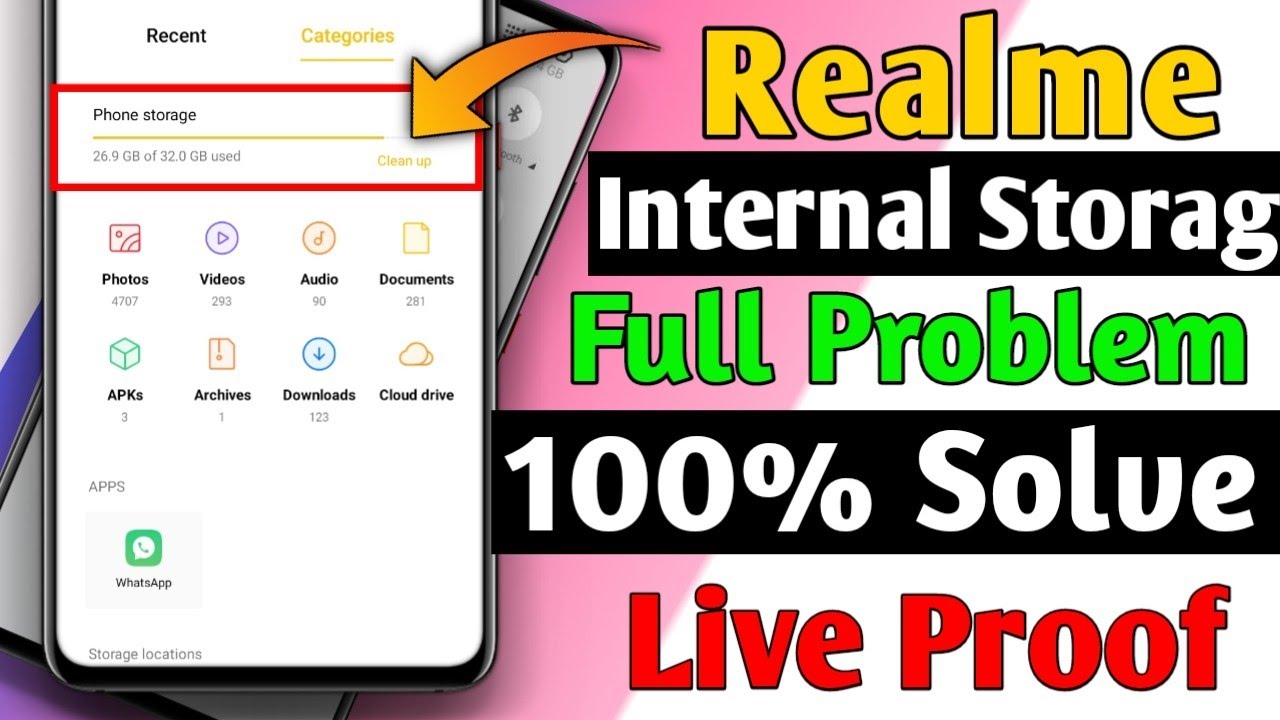 How to solve storage problem in realme mobile || Realme internal storage is running low | 100% solve