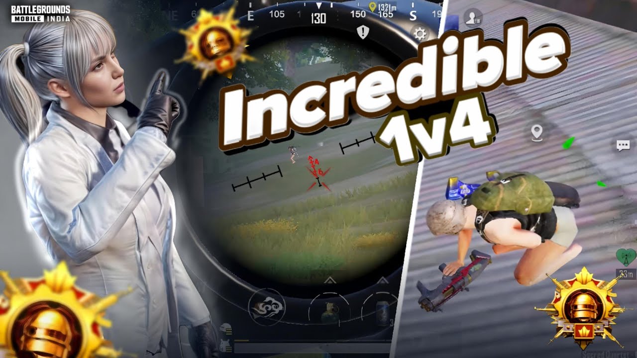 Incredible 1v4 😮🔥🥶 | Bgmi Clutches | 5 Finger Claw | Support Me Guys ️ ...