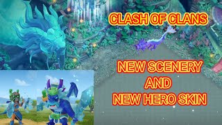 New lunar update scenery and hero skin first look.Clash of clans.