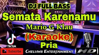 SEMATA KARENAMU (KARAOKE) Dj Tiktok Full Bass || Nada Pria || C=DO