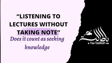 Does Listening To Lectures on YouTube Count As Seeking Knowledge? || Ustadh Muhammad Tim Humble