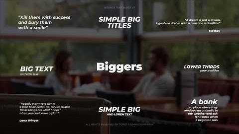Bounce Text Titles After Effects Templates