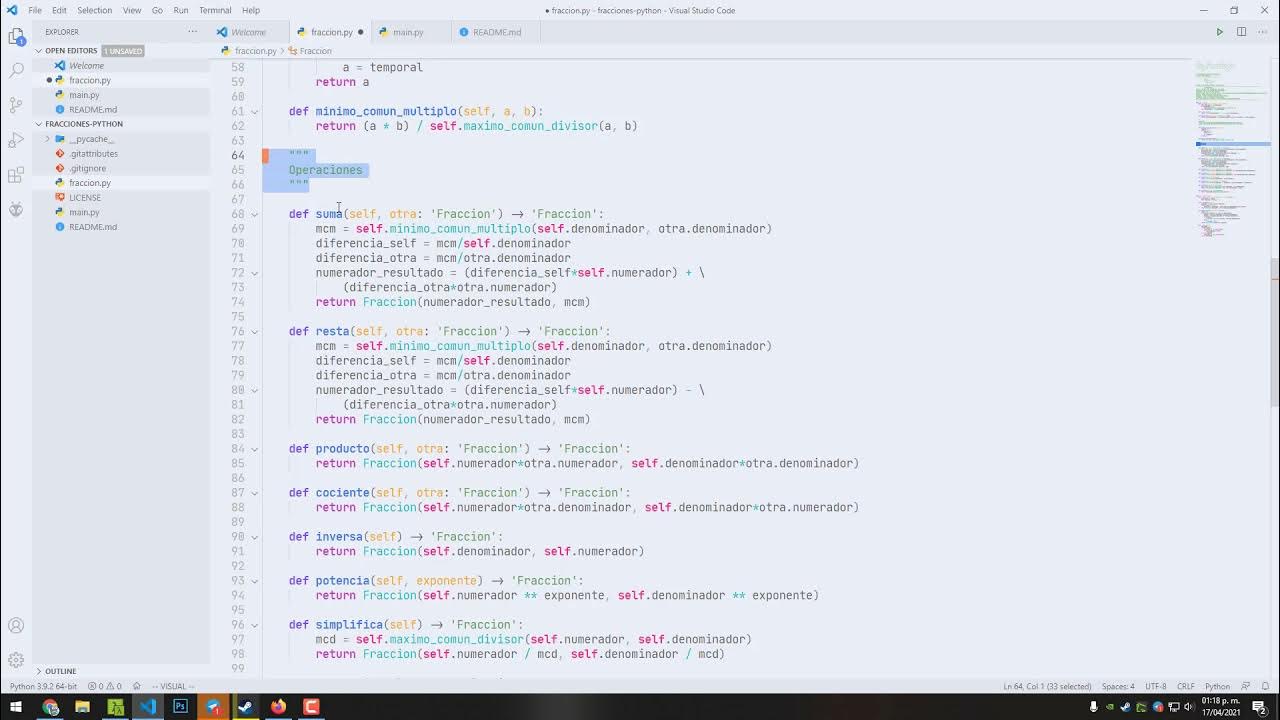 Resolver fracciones en Python - YouTube