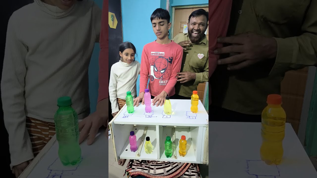 Colour matching game #colors #bottle #games 🌈🎨