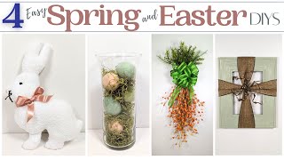 4 NEW SPRING AND EASTER DIYS | 5 MINUTE CRAFTS | DOLLAR TREE AND BUDGET DECOR DIYS