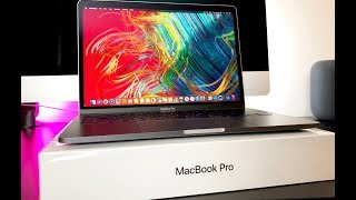 NEW 2019 MacBook Pro 13-Inch 2.4GHz with Touch Bar Unboxing \& Review \/\/ Compact Powerhouse!